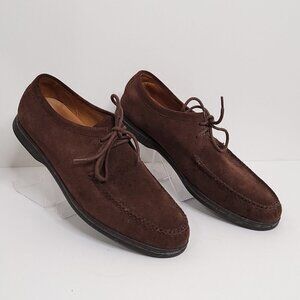 PETER MILLAR Crowders Suede Lace Up Shoes, Cocoa Brown, 11 M